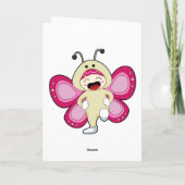Butterfly met kostuum kaart (Achterkant)