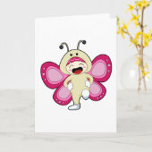 Butterfly met kostuum kaart (Gele Bloem)