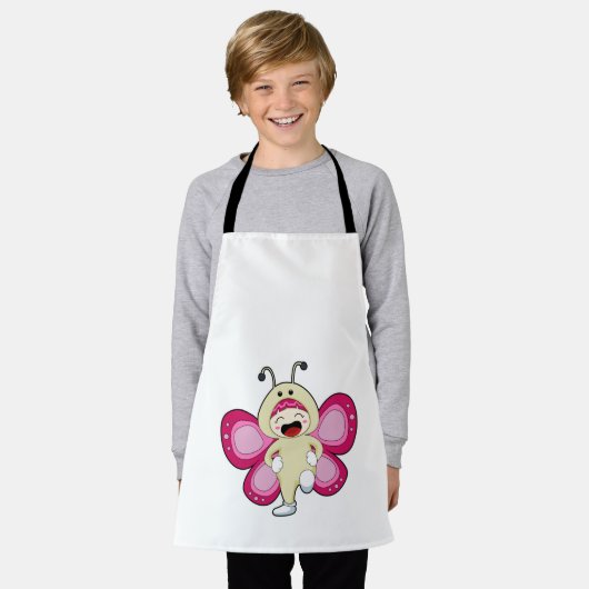 Butterfly met kostuum schort (Gedragen)