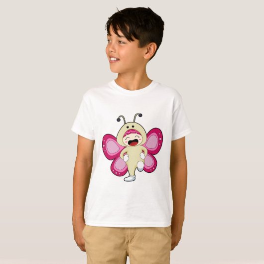 Butterfly met kostuum t-shirt (Voorkant volledig)