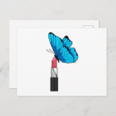 Butterfly met lipstick briefkaart (Voorkant / Achterkant)