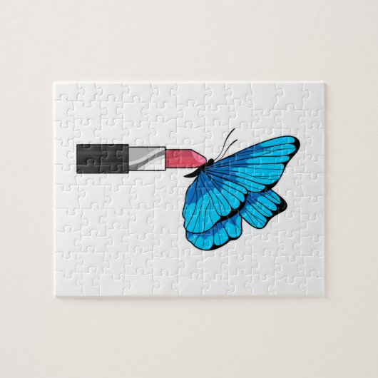 Butterfly met lipstick legpuzzel (Horizontaal)