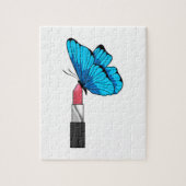 Butterfly met lipstick legpuzzel (Verticaal)