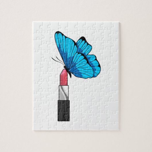 Butterfly met lipstick legpuzzel (Verticaal)