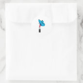 Butterfly met lipstick ronde sticker (Tas)