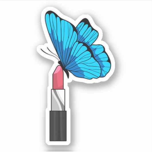 Butterfly met lipstick sticker (Voorkant)