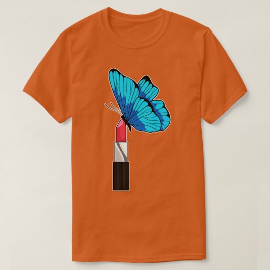 Butterfly met lipstick t-shirt (Design voorkant)