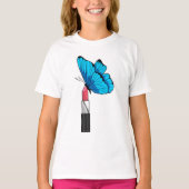 Butterfly met lipstick t-shirt (Voorkant)