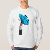Butterfly met lipstick t-shirt (Voorkant)