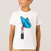 Butterfly met lipstick t-shirt
