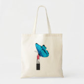 Butterfly met lipstick tote bag (Voorkant)