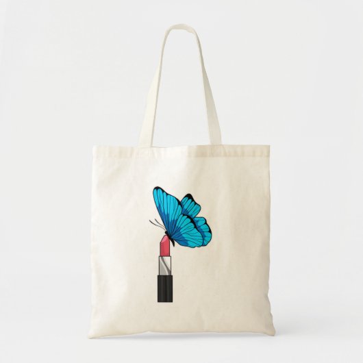 Butterfly met lipstick tote bag (Voorkant)