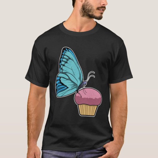 Butterfly met Muffin T-shirt (Voorkant)