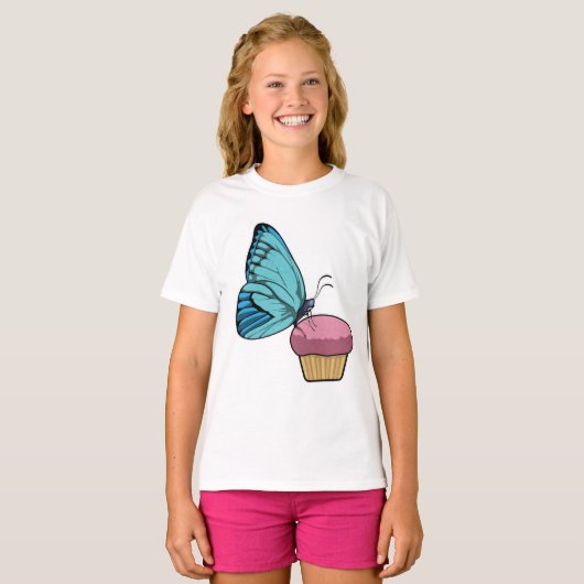 Butterfly met Muffin T-shirt (Voorkant volledig)