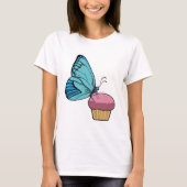Butterfly met Muffin T-shirt (Voorkant)