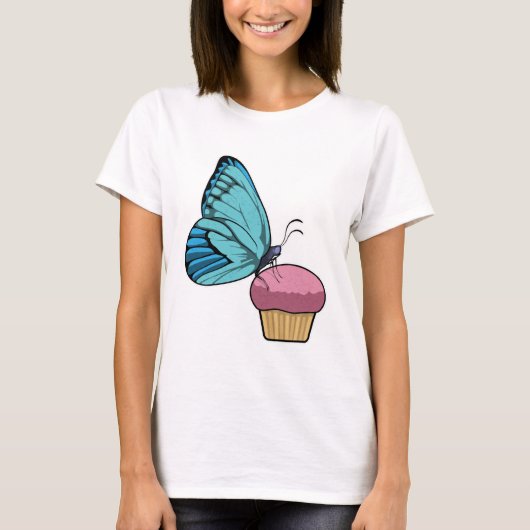 Butterfly met Muffin T-shirt (Voorkant)