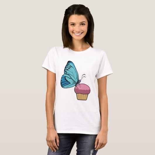 Butterfly met Muffin T-shirt (Voorkant volledig)