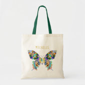 Butterfly met naam tote bag (Voorkant)
