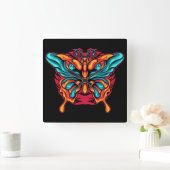 Butterfly met oog vierkante klok (Huis)