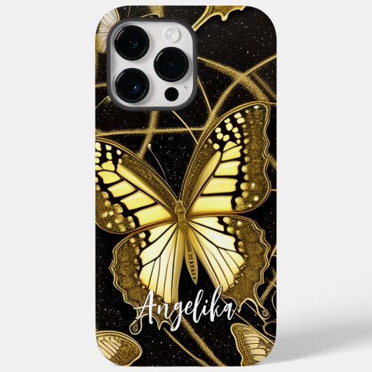 Butterfly met persoonlijke naam Case-Mate iPhone case (Achterkant)