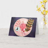 Butterfly Metamorphosis-wenskaart Kaart (Gele Bloem)