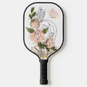 Butterfly Mind – floral line art Pickleball Paddle (Voorkant)