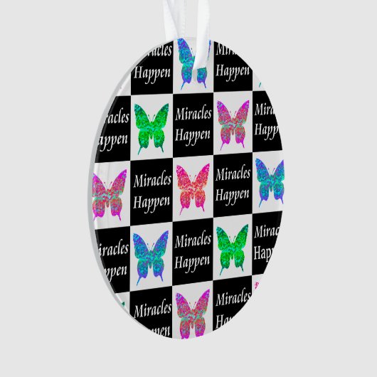 BUTTERFLY MIRACLES GEBEURD ONTWERP ORNAMENT (voorkant)