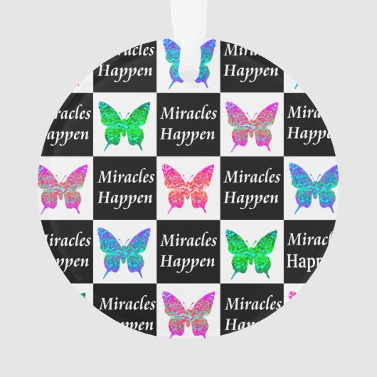 BUTTERFLY MIRACLES GEBEURD ONTWERP ORNAMENT (achterkant)