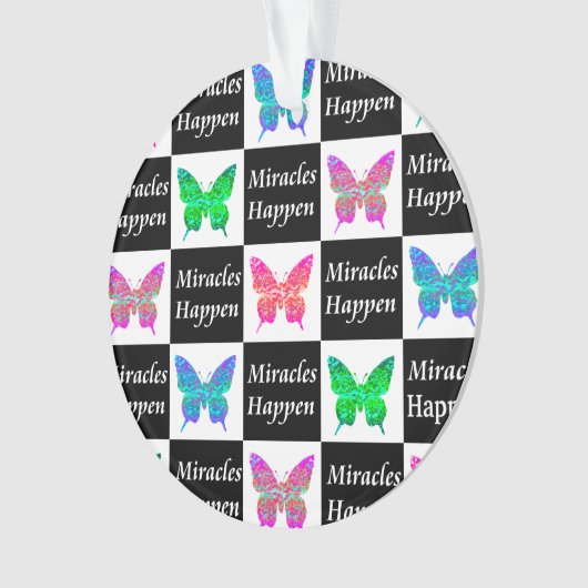 BUTTERFLY MIRACLES GEBEURD ONTWERP ORNAMENT (voorkant)