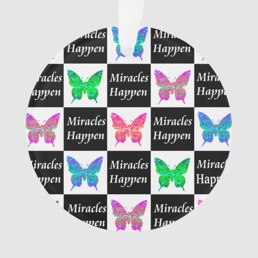 BUTTERFLY MIRACLES GEBEURD ONTWERP ORNAMENT (voorkant)