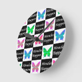 BUTTERFLY MIRACLES GEBEURD ONTWERP RONDE KLOK (Hoek)