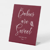 Butterfly Modern Minimal Babies Are Sweet Reclamebord Met Voetstuk (Voorkant)