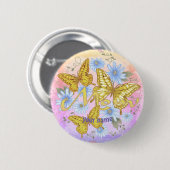 Butterfly Mom op maat Ronde Button 5,7 Cm (Voorkant /achterkant)