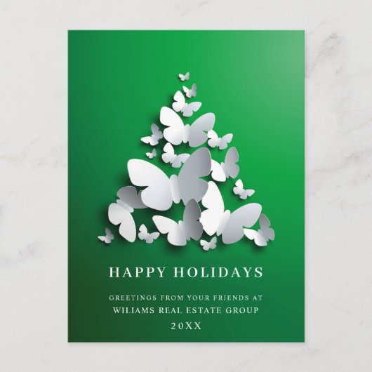 Butterfly Monarch Christmas Corporate Greeting Briefkaart (Voorkant)