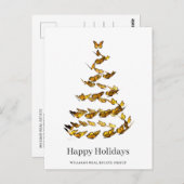 Butterfly Monarch Christmas Corporate Greeting Briefkaart (Voorkant / Achterkant)