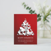 Butterfly Monarch Christmas Corporate Greeting Briefkaart (Staand voorkant)