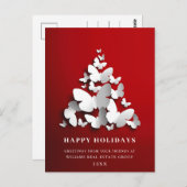 Butterfly Monarch Christmas Corporate Greeting Briefkaart (Voorkant / Achterkant)