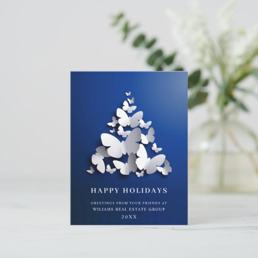 Butterfly Monarch Christmas Corporate Greeting Briefkaart (Staand voorkant)