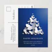 Butterfly Monarch Christmas Corporate Greeting Briefkaart (Voorkant / Achterkant)
