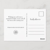 Butterfly Monarch Christmas Corporate Greeting Briefkaart (Achterkant)