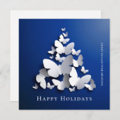 Butterfly Monarch Christmas Corporate Greeting Feestdagenkaart (Voorkant / Achterkant)