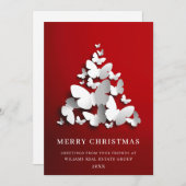 Butterfly Monarch Christmas Corporate Greeting Feestdagenkaart (Voorkant / Achterkant)