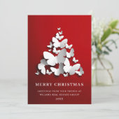 Butterfly Monarch Christmas Corporate Greeting Feestdagenkaart (Staand voorkant)