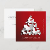 Butterfly Monarch Christmas Corporate Greeting Feestdagenkaart (Voorkant / Achterkant)