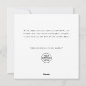 Butterfly Monarch Christmas Corporate Greeting Feestdagenkaart (Achterkant)