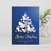 Butterfly Monarch Christmas Corporate Greeting Feestdagenkaart (Staand voorkant)