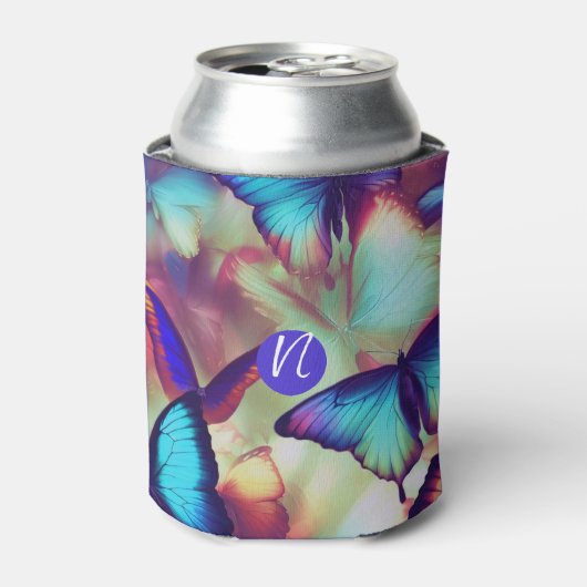 Butterfly Monogram Blikjeskoeler (Blikje Voorkant)