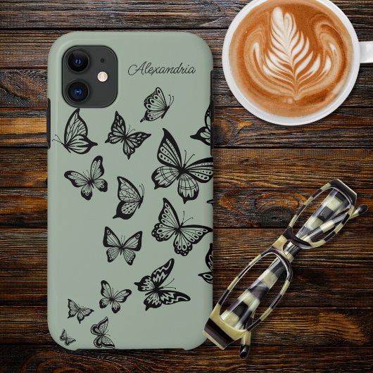 Butterfly Monogram Case-Mate iPhone Case