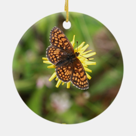 Butterfly - Mooi! Keramisch Ornament (Achterkant)