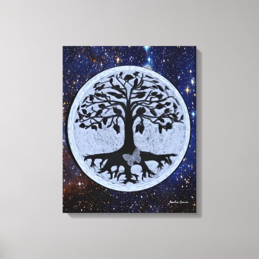 Butterfly Moon Canvas Afdruk (Voorkant)